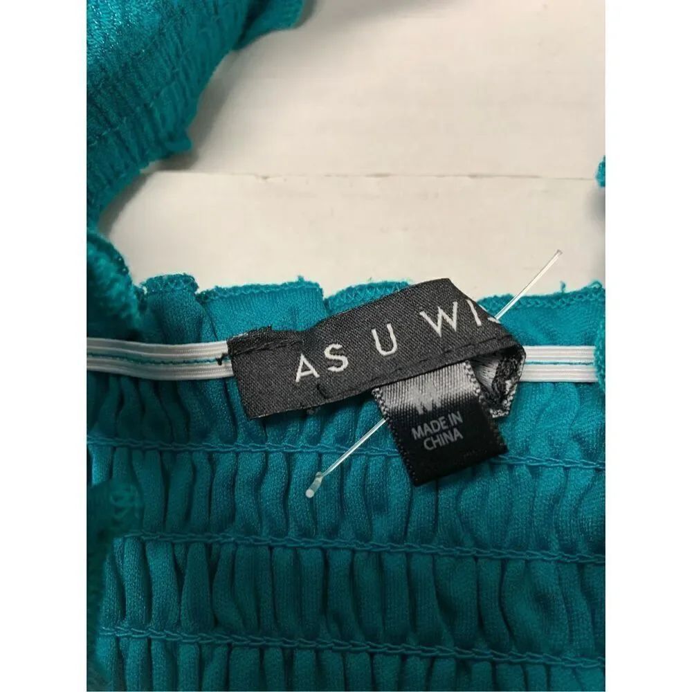 Turquoise Layered Ruffle Maxi Dress - Picture 6 of 6
